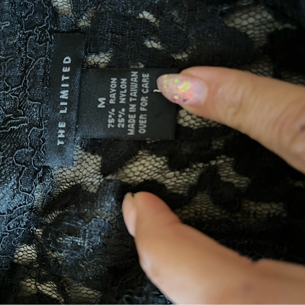 Goth Lace Button-up Top - Picture 7 of 7